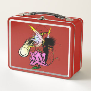 Rose Shadow Fairy Metal Lunch Box