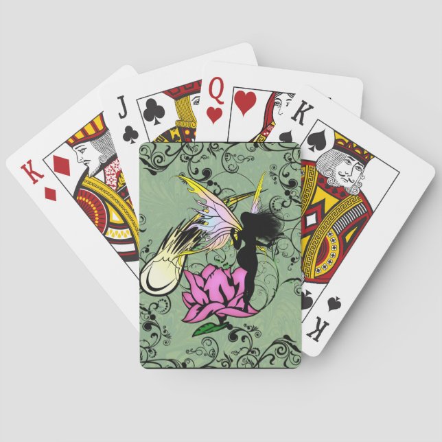 Rose Shadow Fairy Playing Cards (Back)