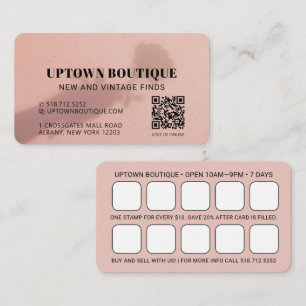 Rose Shadow QR Code Reward Business Card