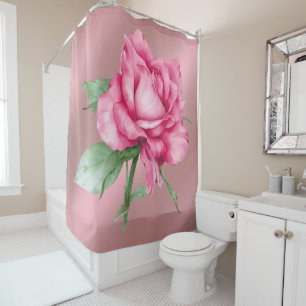 Rose shower curtain