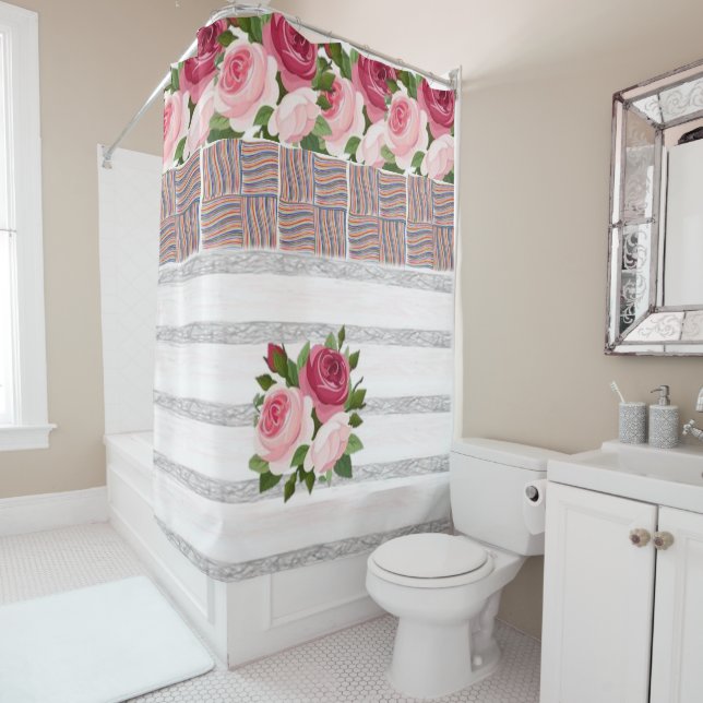 Rose Shower Curtain (In Situ)