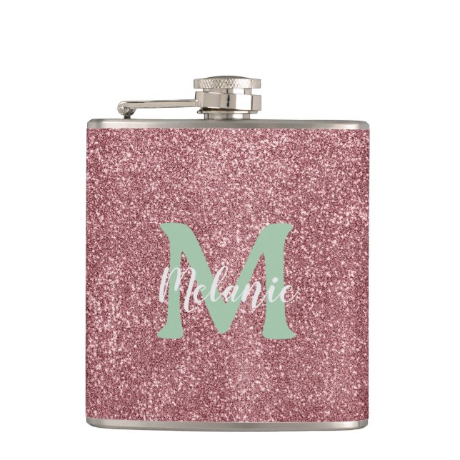 Rose Signature Hip Flask (Front)