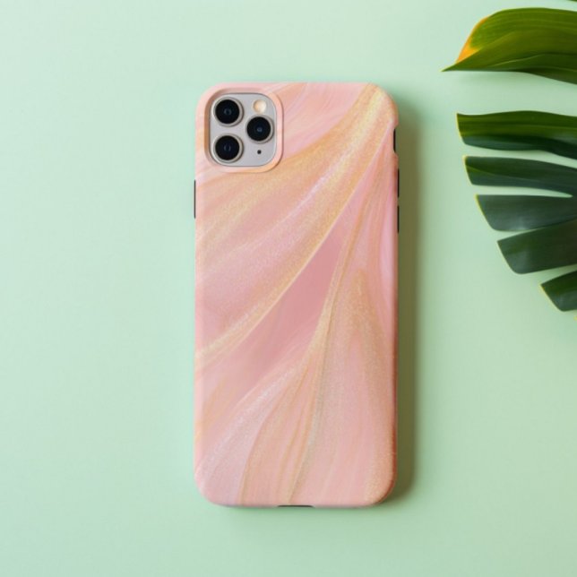 Rosé Silk – Luxury Blush Pink & Gold Marble  iPhone 16 Case (Creator Uploaded)