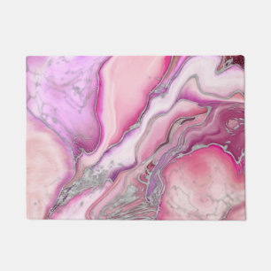 Rose Silver liquid Marble Doormat