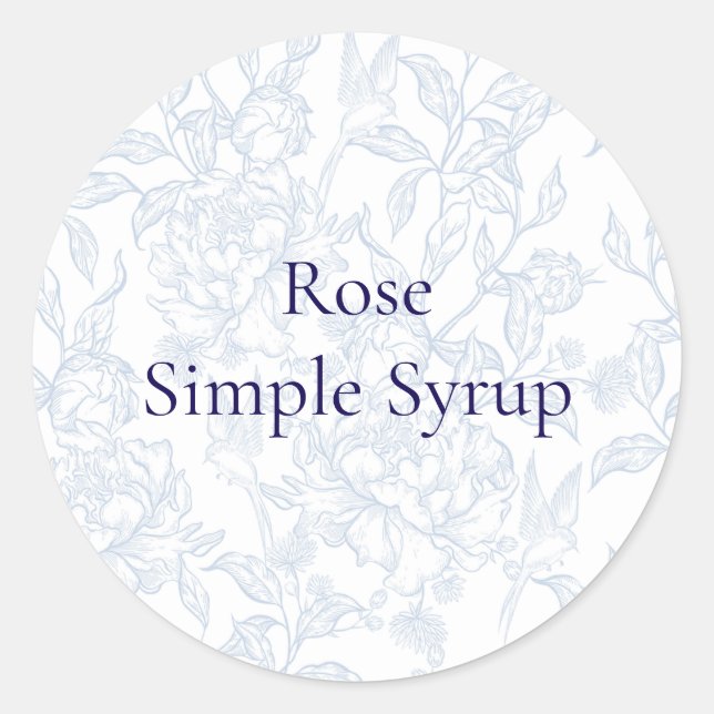 Rose Simple Syrup sticker  (Front)