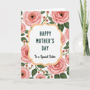 Rose Sister Mothers Day Card