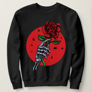 Rose Skeleton Halloween Shirt, Halloween Fall Sweatshirt