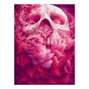 Rose Skull  Poster
