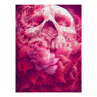 Rose Skull Poster