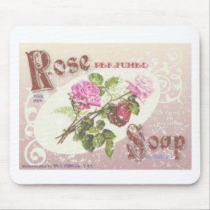 Rose Soap- distressed Mouse Pad