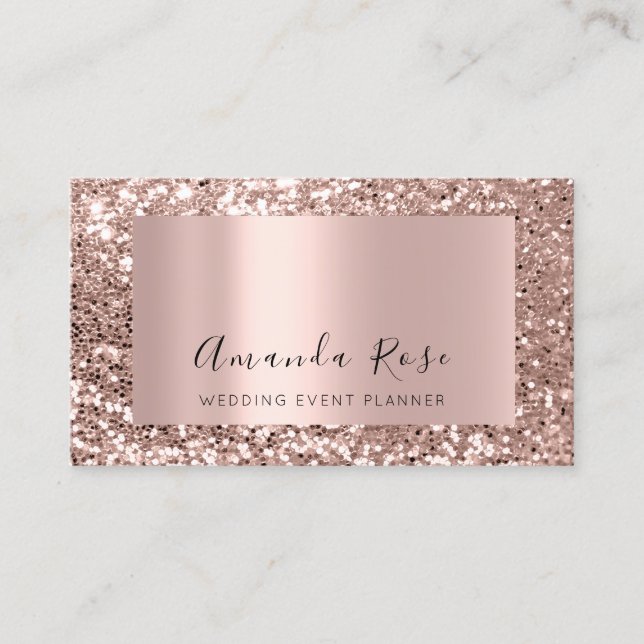 Rose Spark Wedding Event Planner Fashion Beauty Appointment Card (Front)