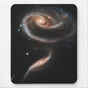 Rose Spiral Galaxies Mouse Pad