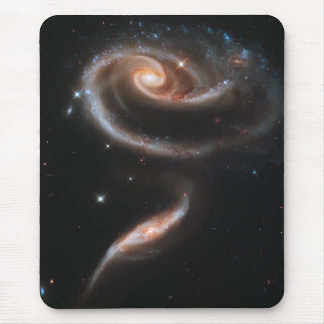 Rose Spiral Galaxies Mouse Pad (Front)