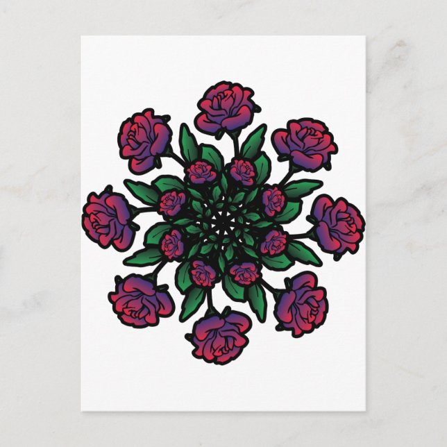 Rose Spiral Postcard (Front)