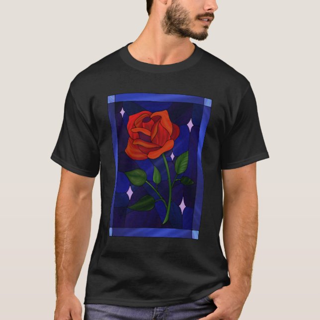 Rose Stained Glass T-Shirt (Front)