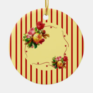 Rose Stripe Ornament