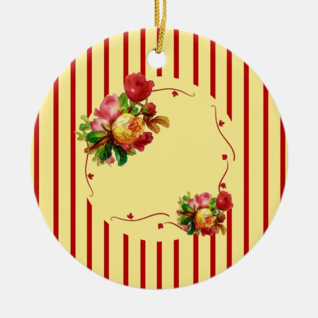 Rose Stripe Ornament (Front)