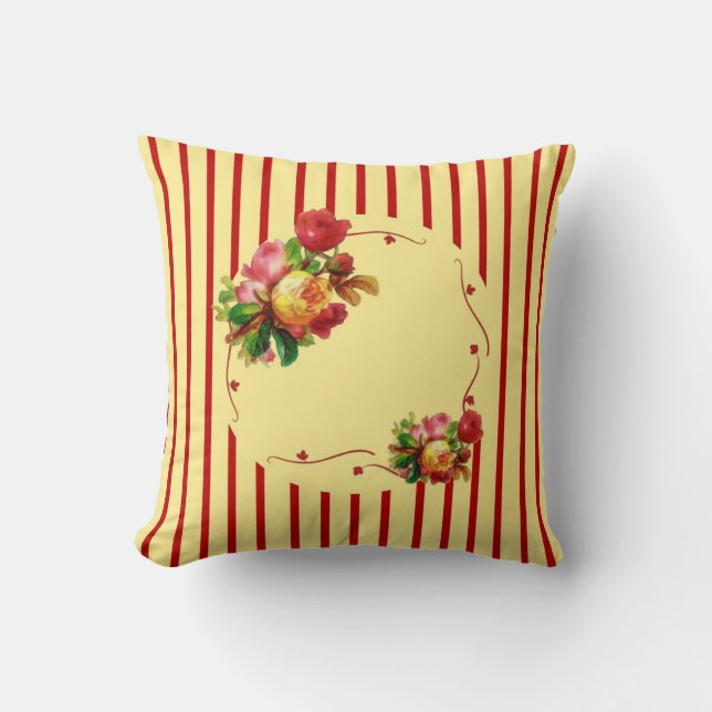 Rose Stripe Pillow (Front)