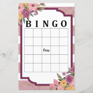 Rose Striped bingo game