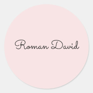 Rose Sugar Pinkish personalised Classic Round Sticker