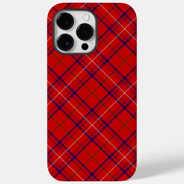 Rose tartan red blue plaid Case-Mate iPhone case (Back)