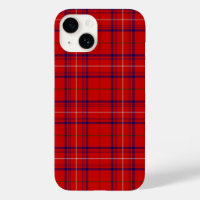 Rose tartan red blue plaid