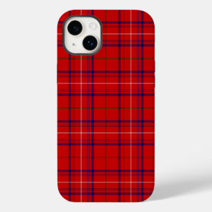 Rose tartan red blue plaid Case-Mate iPhone 14 plus case