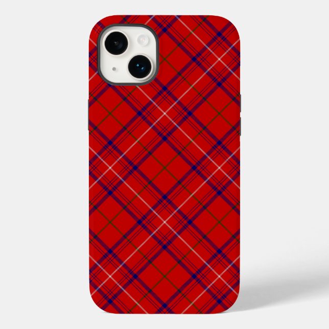 Rose tartan red blue plaid Case-Mate iPhone case (Back)