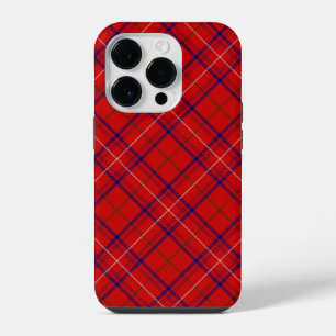 Rose tartan red blue plaid iPhone 14 pro case