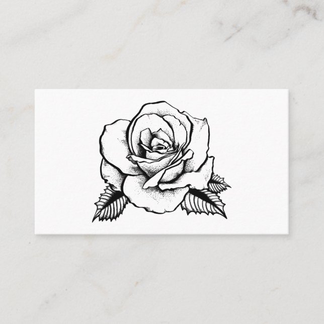 rose tattoo business card (Front)