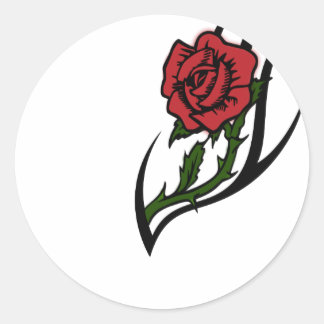 Rose tattoo classic round sticker