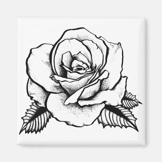 rose tattoo magnet (Front)