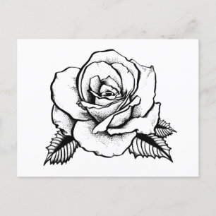 rose tattoo postcard