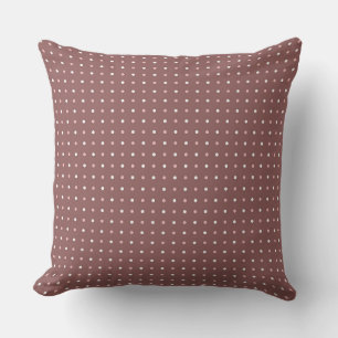 Rose Taupe and white dots Cushion