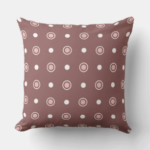 Rose Taupe and white dots Cushion