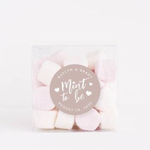 Rose Taupe   Mint to Be Personalised Wedding Favou Classic Round Sticker