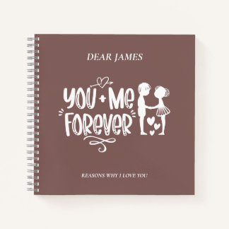Rose Taupe Reasons Why I Love You Notebook