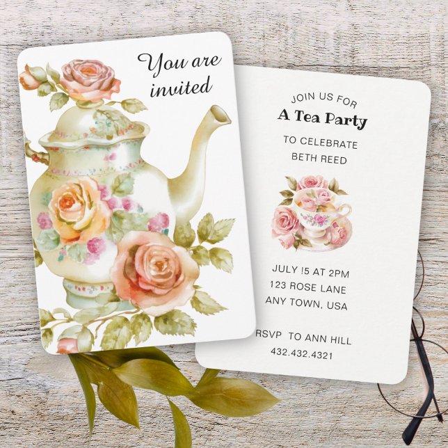 Rose Tea Party Invitation (Creator Uploaded)