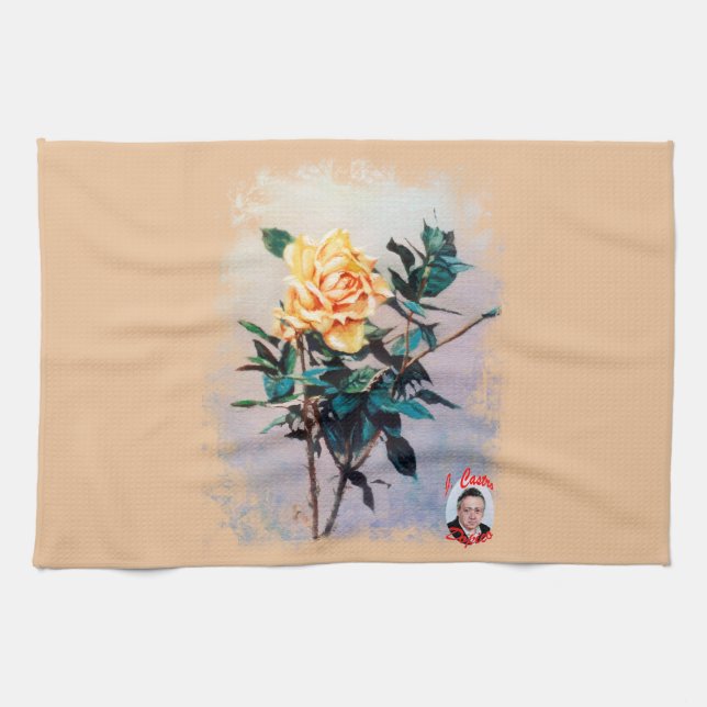 Rose Tea Towel (Horizontal)