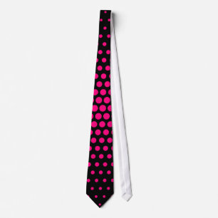 Rose Techno Dots Modern Black Tie