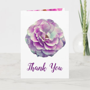 Rose Thank You Wedding Card