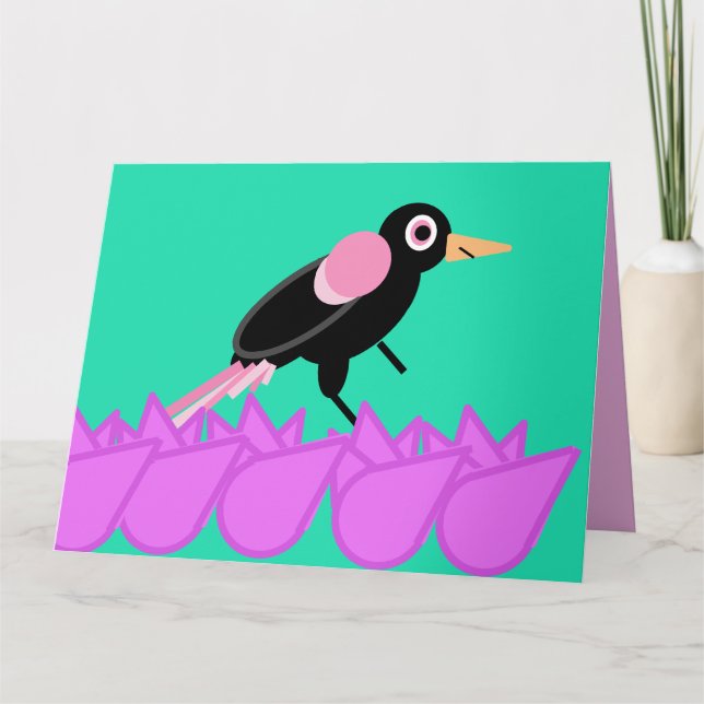 Rose the blackbird card (Front)