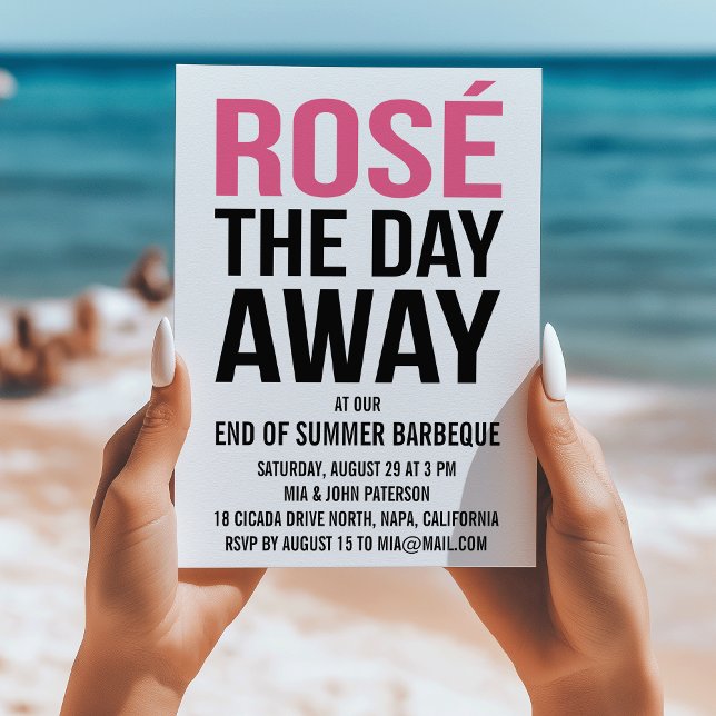 Rose the Day Away Summer Party Invitation (Creator Uploaded)