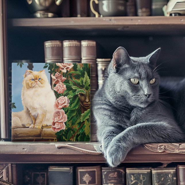 Rose the Persian Cat Ceramic Tile (Creator Uploaded)