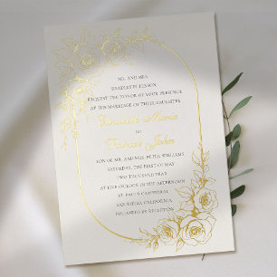 Rose Theme Treasured Ecru Formal Classic Wedding