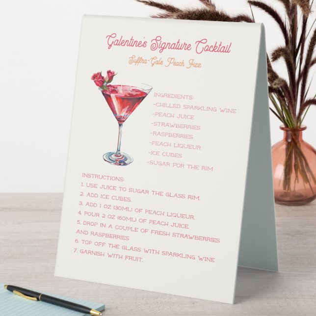 Rose Themed Self Serve Signature Cocktail  (In SItu (Table))