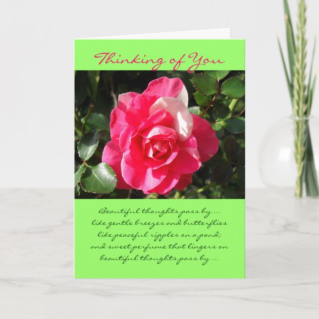 Rose... Thinking of You. Card (Front)