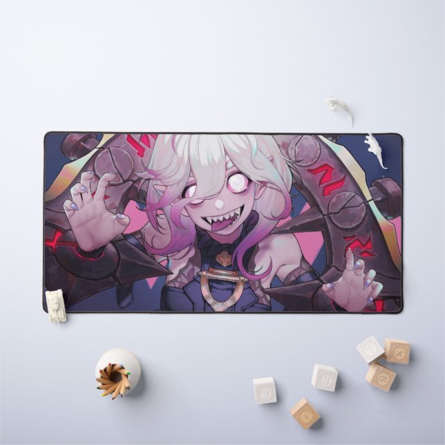 Rose Thorn Gaming Desk Mat | Cute Vampire themed (Kids Table)