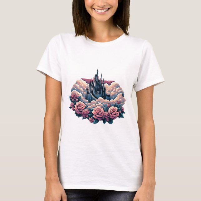 Rose-Tinted Castle Dreams" T-Shirt (Front)