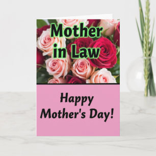Rose Tinted Mother In Law Card